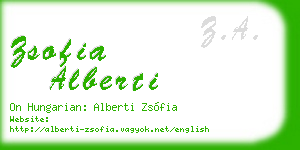 zsofia alberti business card