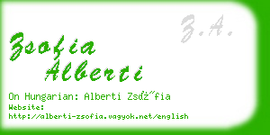 zsofia alberti business card